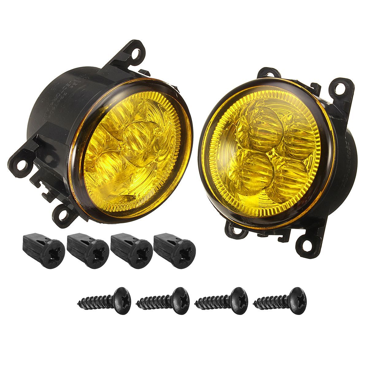 Pair-Car-Fog-Lights-Lamp-with-LED-Bulb-12W-Yellow-for-FordHondaAcuraNissanSuzuki-1364324