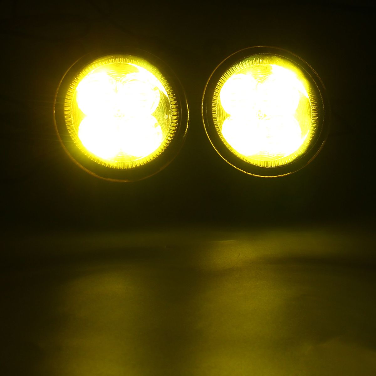 Pair-Car-Fog-Lights-Lamp-with-LED-Bulb-12W-Yellow-for-FordHondaAcuraNissanSuzuki-1364324