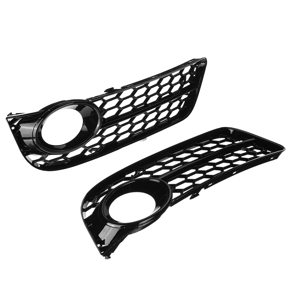 Pair-Front-Bumper-Fog-Light-Lamp-Grille-Grill-Cover-Honeycomb-Hex-Black-For-Audi-A5-2008-2011-1561544