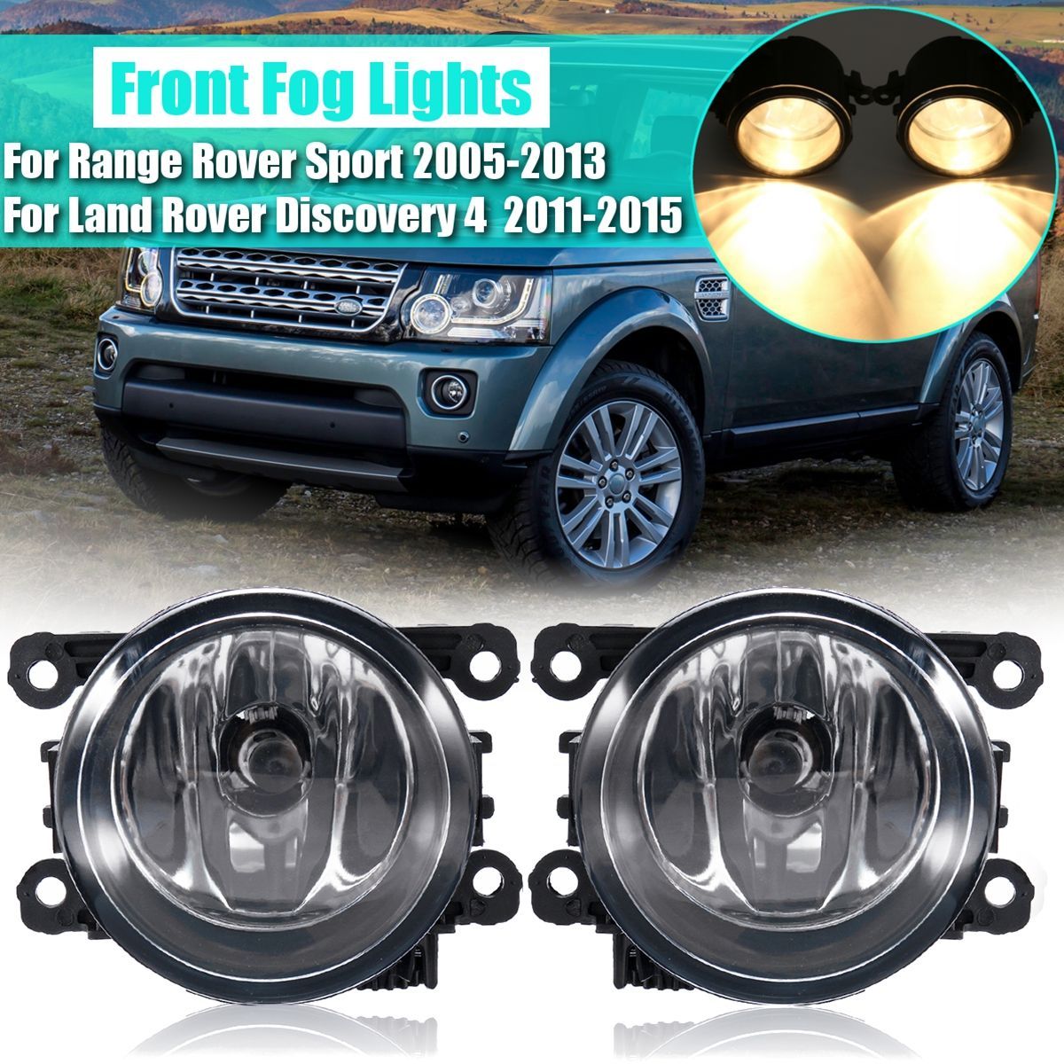 Pair-Front-Fog-Lights-Lamps-with-H11-Bulb--For-Land-Rover-Discovery-4-Range-Rover-Sport-1709161