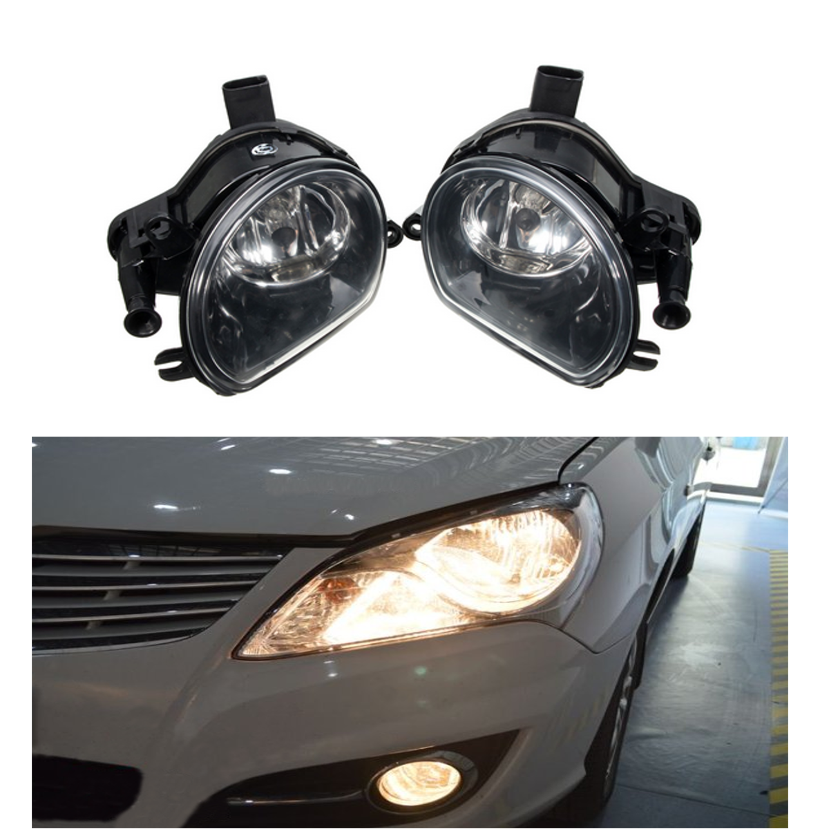 Pair-FrontRL-Bumper-Halogen-Clean-Fog-Lights-Lamps-For-Audi-Q7A3-8P0941699A-1053821