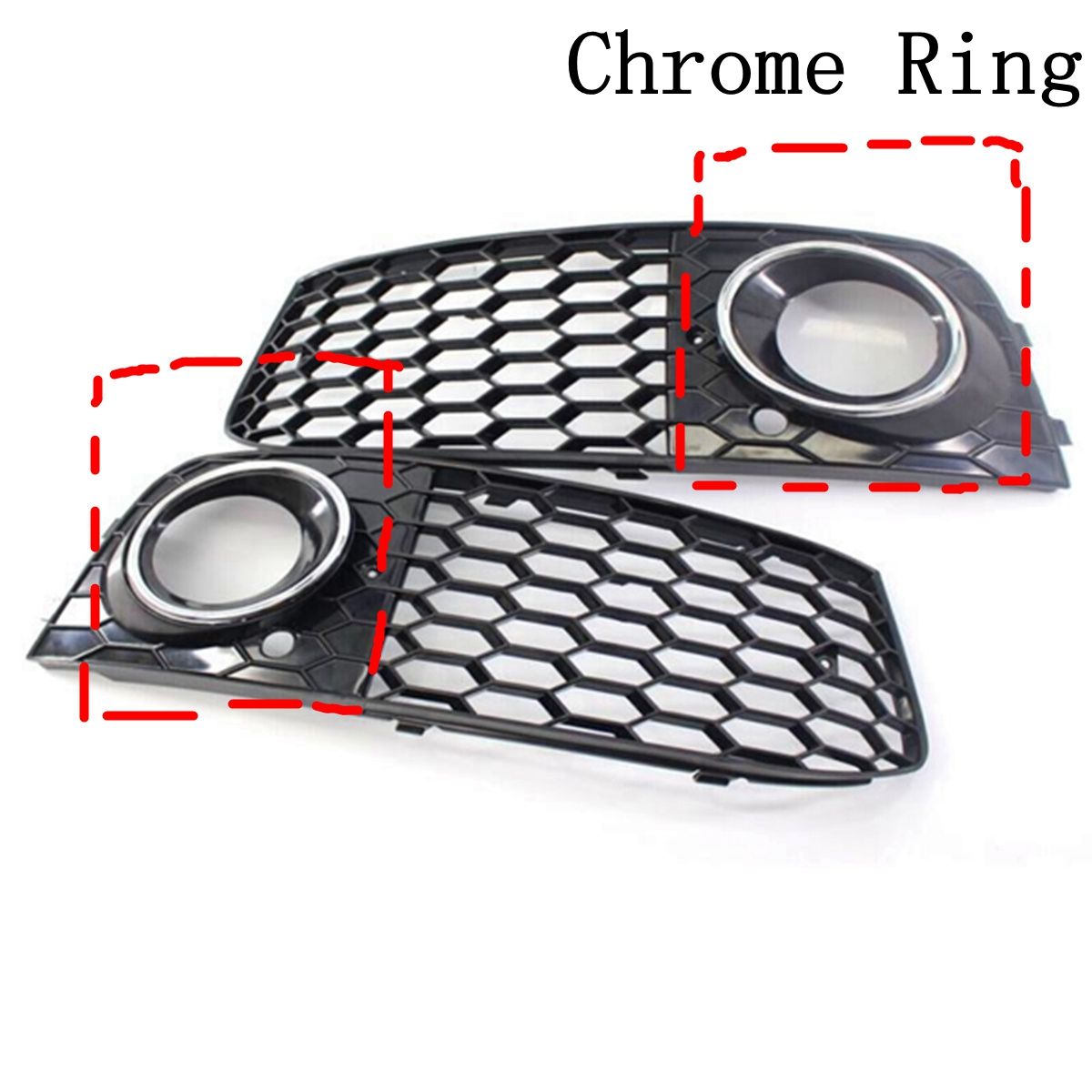 Pair-Glossy-Black-Front-Bumper-Fog-Light-Grille-Grill-Cover-For-Audi-A4-B8-RS4-style-2009-2012-1664521