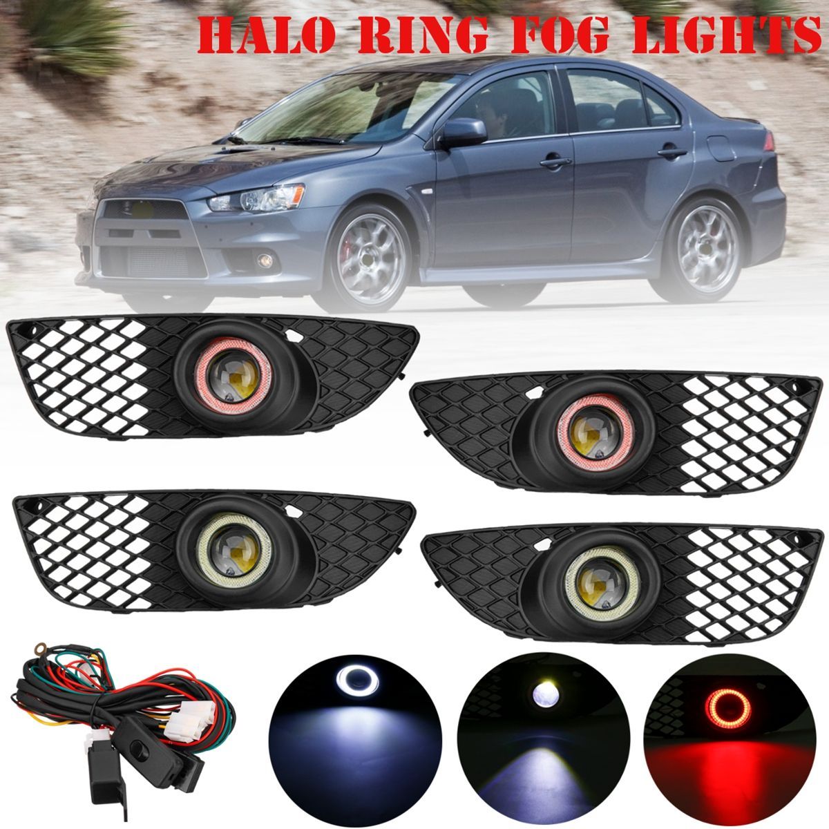 Pair-H11-40A-55W-Car-Clear-Lens-Halo-Ring-Fog-Lights-Lamps-for-Mitsubishi-Lancer-2008-2014-1328794