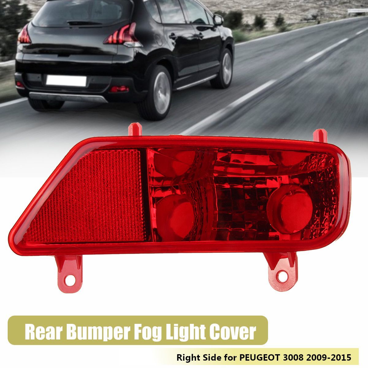 Right-Rear-Bumper-Fog-Light-Lamp-Cover-Driver-Side-for-PEUGEOT-3008-2009-2015-1397517