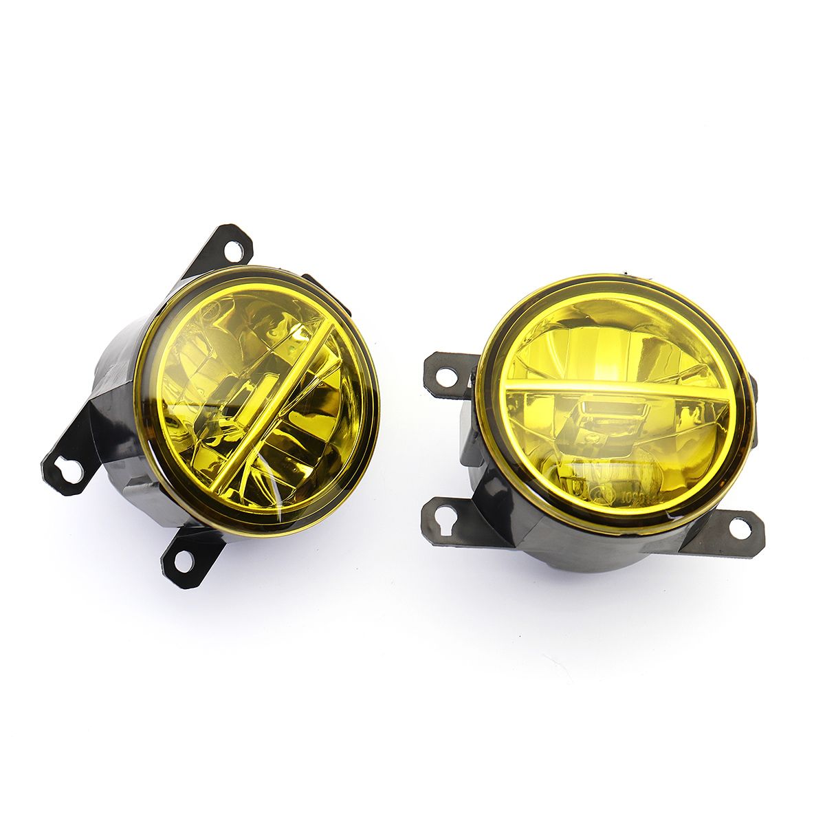 RightLeft-LED-Front-Fog-Light-Lamp-Lens-with-H8H11-Bulbs-Amber-Universal-For-Honda-Civic-Fit-Odyssey-1732027