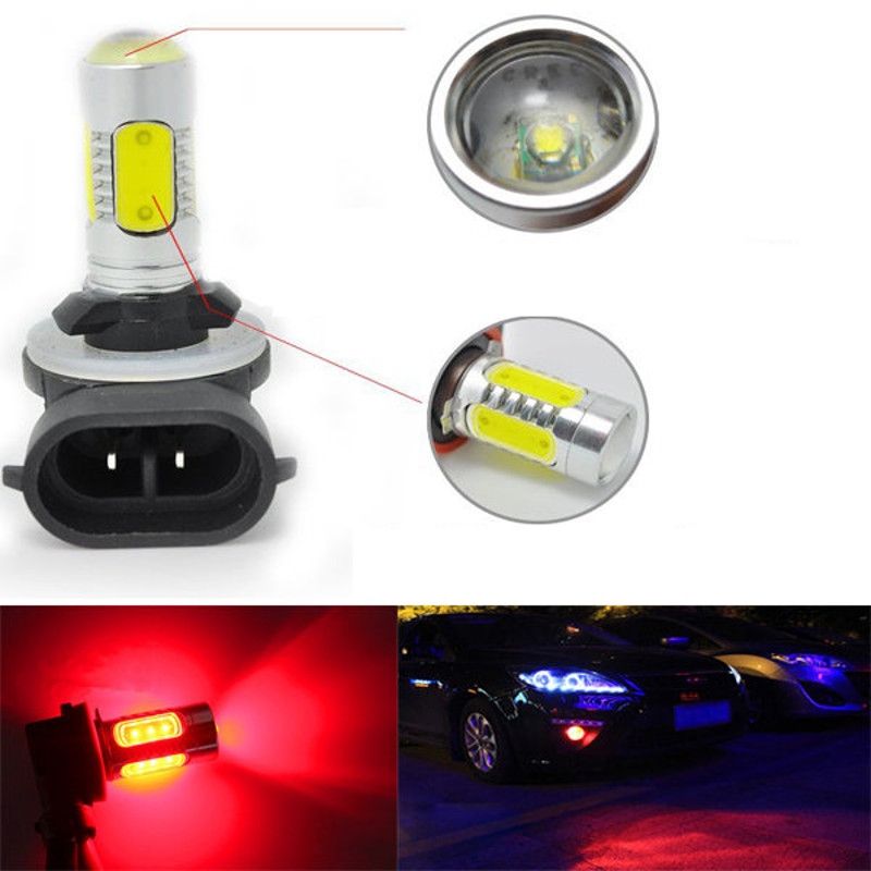 Single-881-75W-6000K-Red-COB-Car-LED-Fog-Lights-Bulb-Lamp-991653