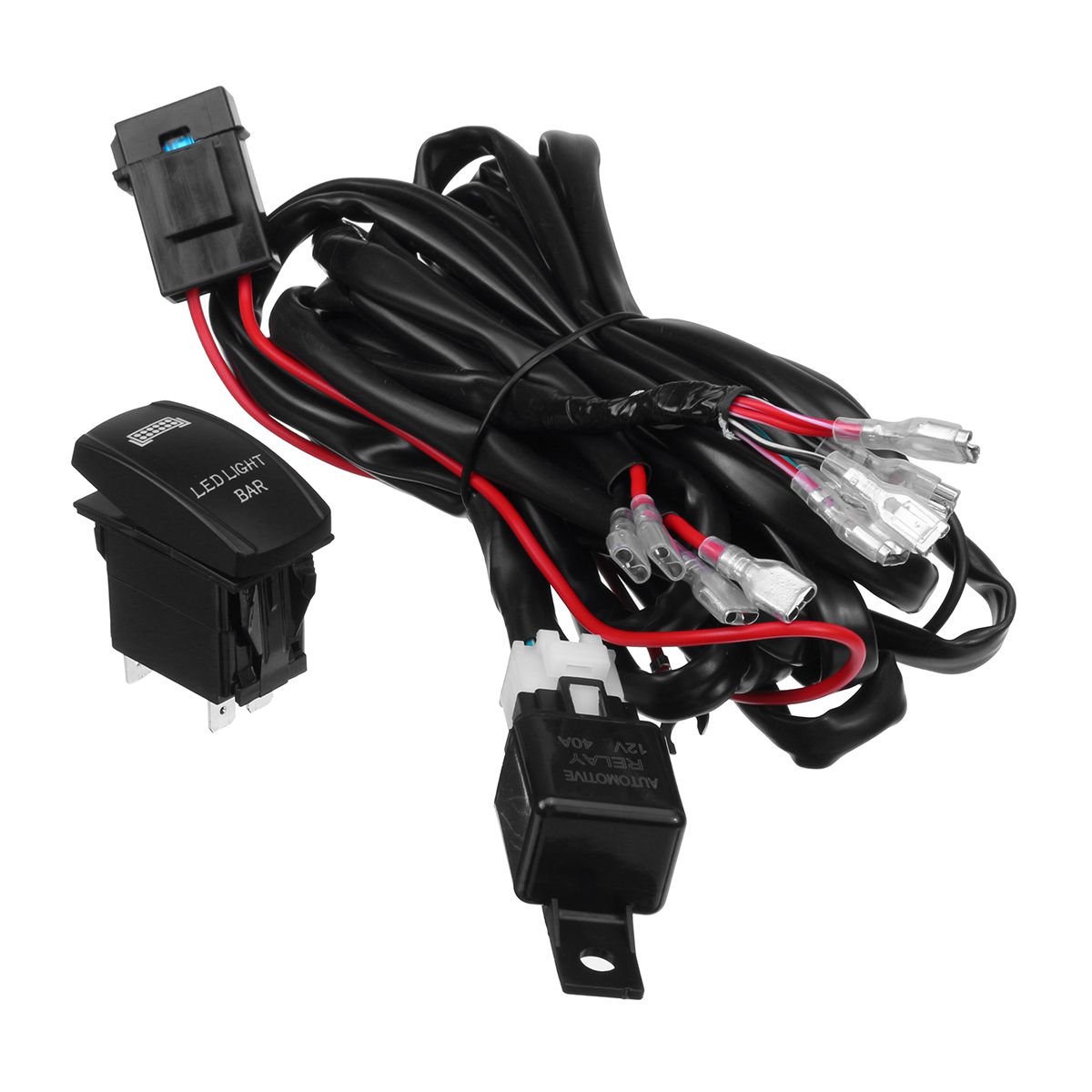Universal-5-Pin-Car-12V-Waterproof-LED-Work-Light-Fog-Lamp-Bar-Lighting-Switch-Relay-Wiring-Harness--1640286