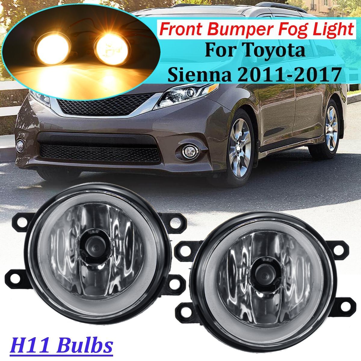 Universal-Front-Bumper-Fog-Light-Lamp-with-H11-Bulb-For-Toyota-Sienna-Camry-Corolla-Highlander-Prius-1730165