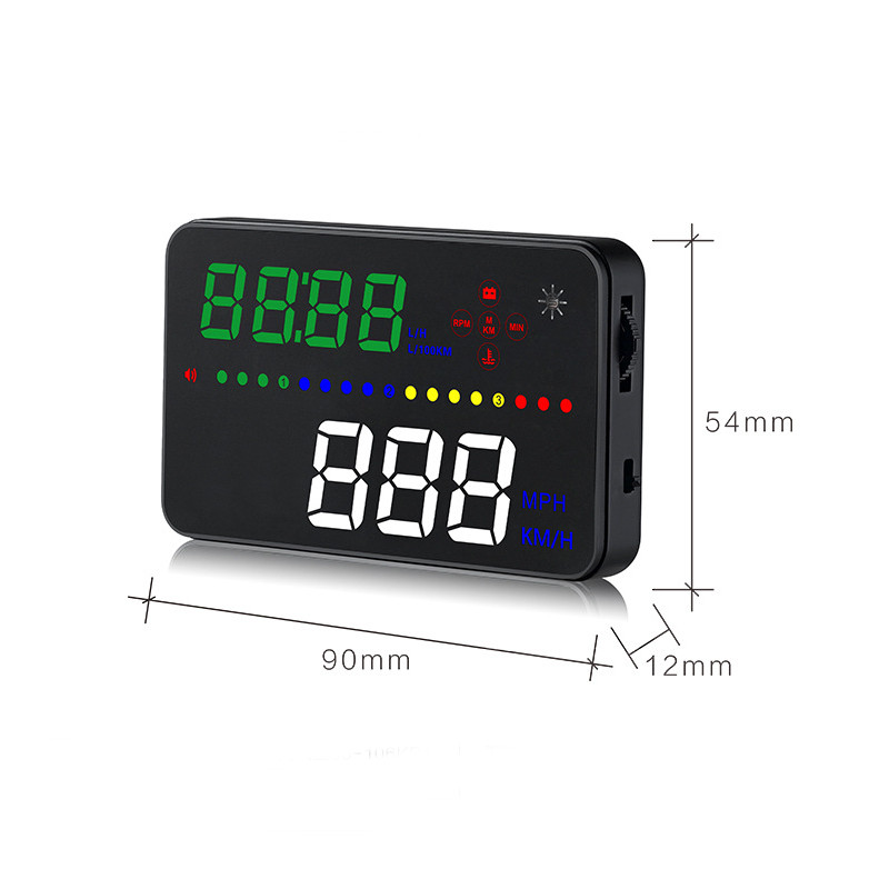 A300-Car-35quot-HUD-Digital-Head-Up-Display-Multifunction-OBD-Alarm-Speedometer-Overspeed-1596572