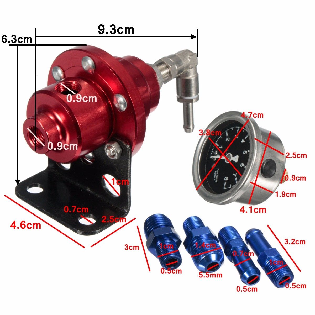 Aluminum-160-PSI-Adjustable-11-Pressure-RegulatorkPa-Gauge-Kit-1363228