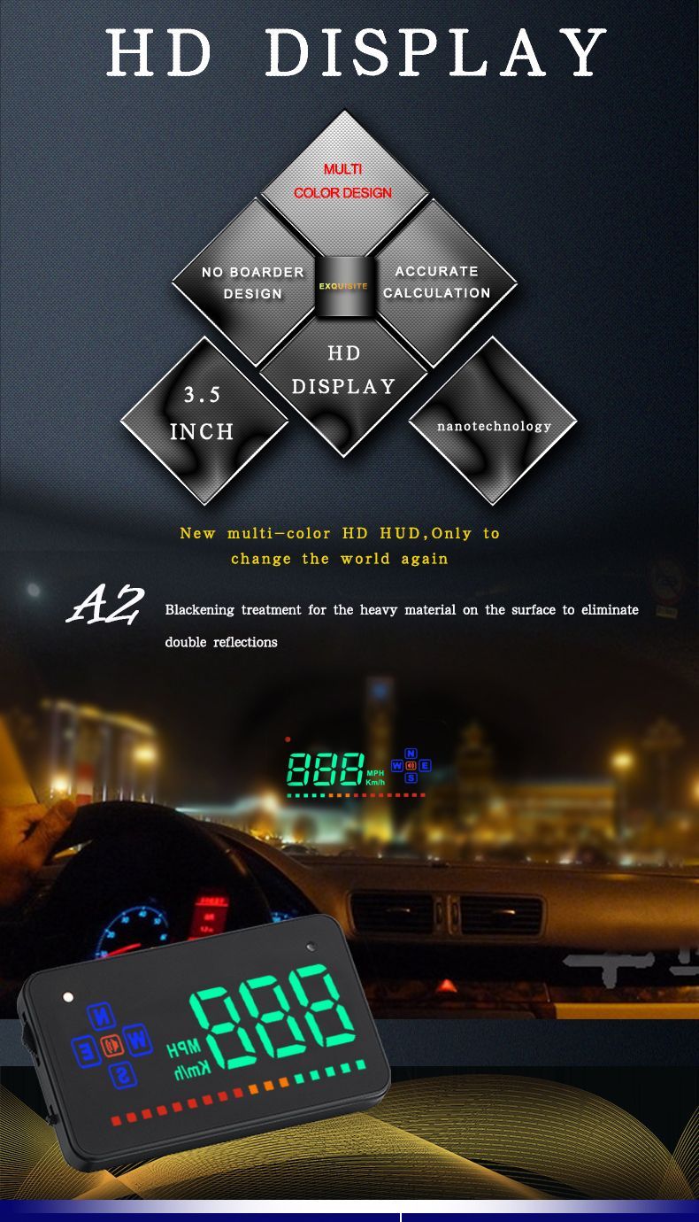 GEYIREN-A2-35-Inch-Auto-Vehicle-GPS-HUD-Head-Up-Display-Speedometers-Overspeed-Warning-1161797