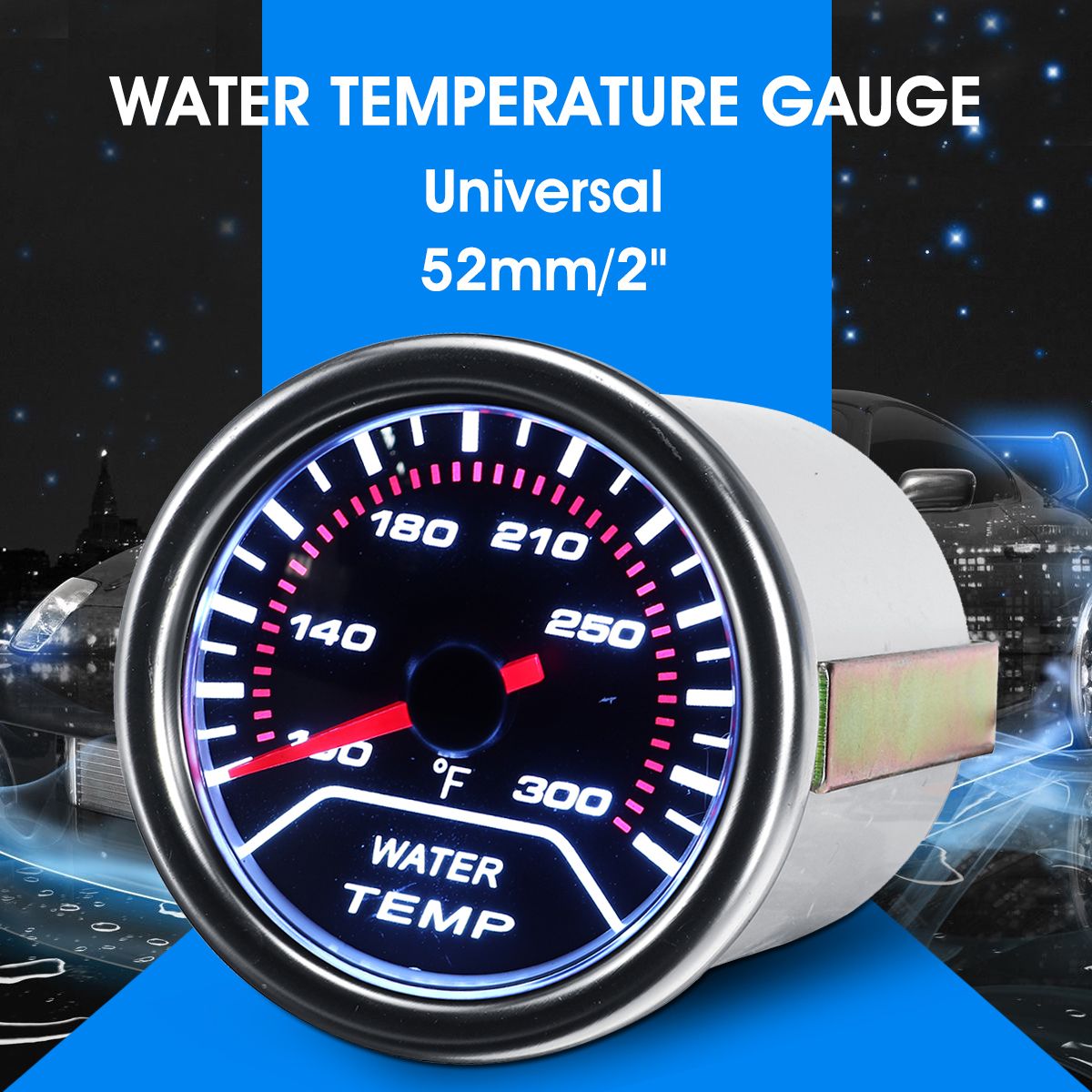 Universal-2-Inch-Car-Water-Temperature-Gauge-Meter-Smoked-Tint-Fahrenheit-Unit-1638988