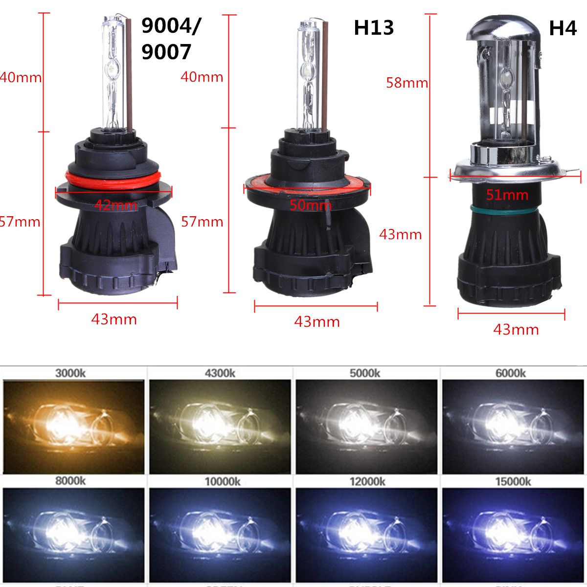 2Pcs-35W-H4-HID-Car-Headlight-Bi-xenon-HiLo-Dual-Beam-Bulbs-12V-3000K-15000K-1675822