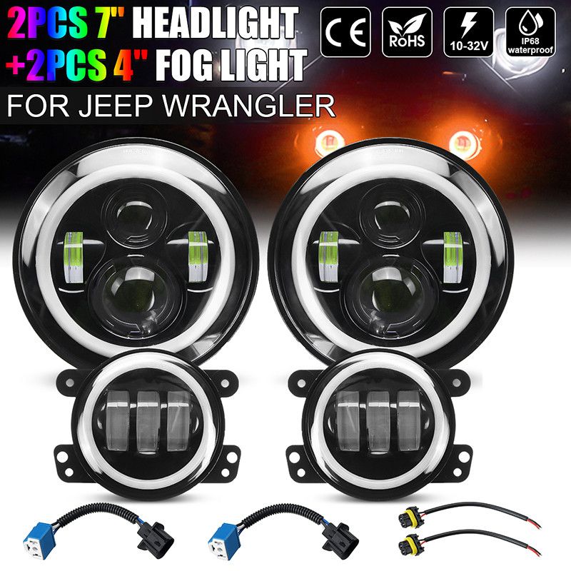 2Pcs-7Inch-Round-LED-Headlights-Halo-DRL-Angle-eyes-Turn-Signal-Light-with-2Pcs-4Inch-Fog-Lights-For-1700255