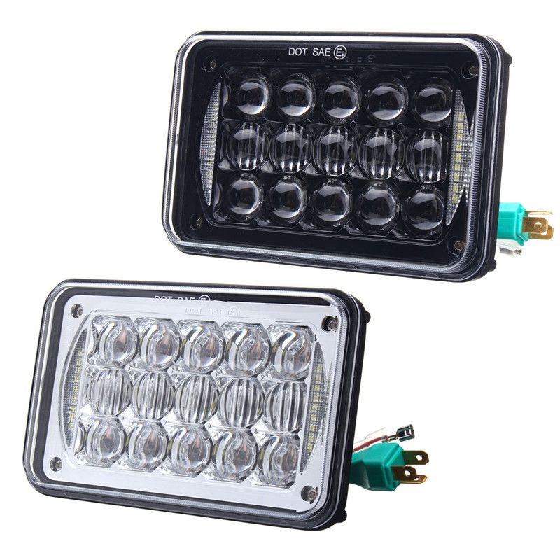 4X6-H4-5D-LED-Headlights-Lamp-Bulb-HiLow-Beam-DRL-for-Truck-SUV-Off-Road-Car-48W-2400LM-1340994