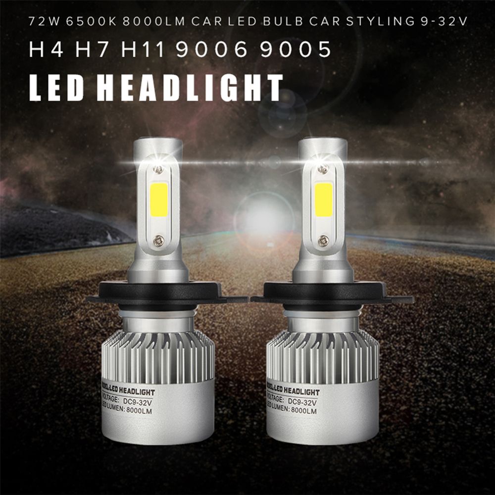 72W-8000LM-COB-LED-Car-Headlights-Bulbs-Fog-Lamps-H4-H7-H11-9005-9006-6500K-White-2PCS-1100372