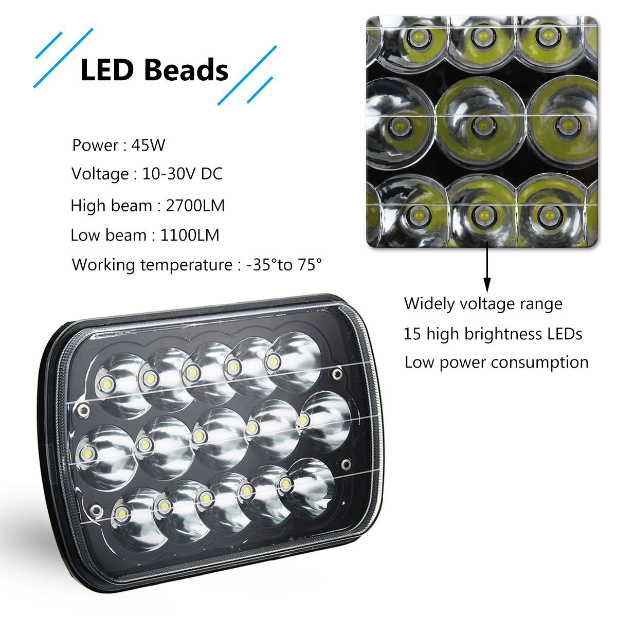 7X6-5X7quot-45W-H4-LED-Headlights-Projector-Hi-Lo-Beam-for-JeepCherokee-ATV-Truck-1292054