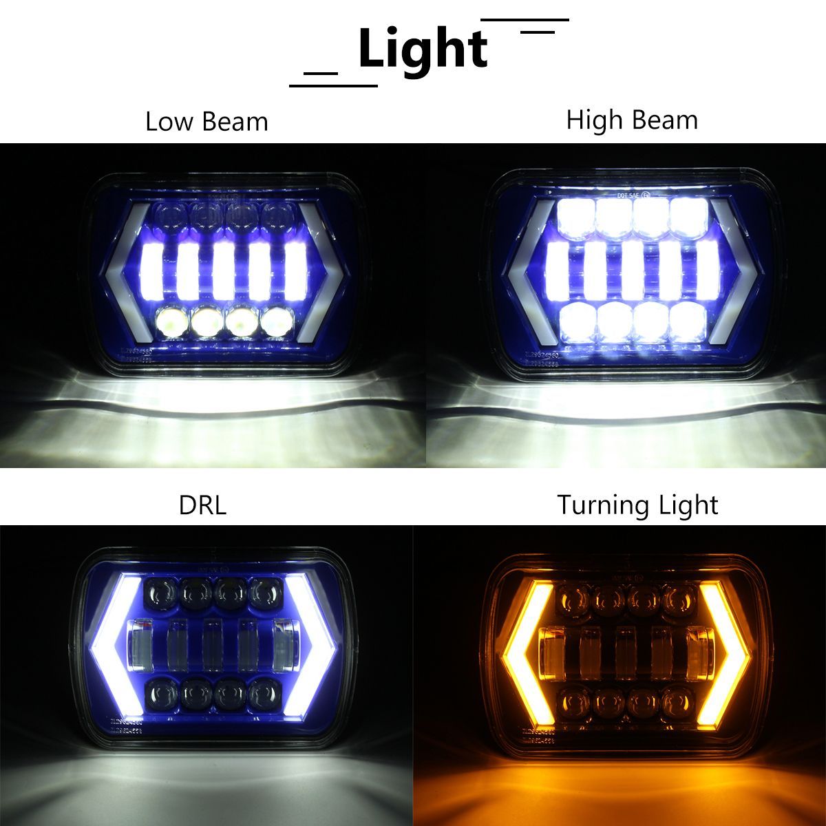 7X6Inch-H4-LED-Car-Headlights-Hi-Lo-Combo-Beam-Halo-DRL-55W-for-Jeep-Cherokee-Pickup-1274606