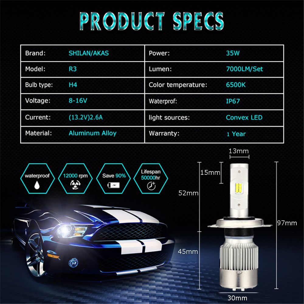 AKAS-R3-Car-LED-Headlights-Bulbs-70W-7000LM-H1-H3-H4-H7-H11-H13-9004-9005-9006-9007-9012-880-1324981