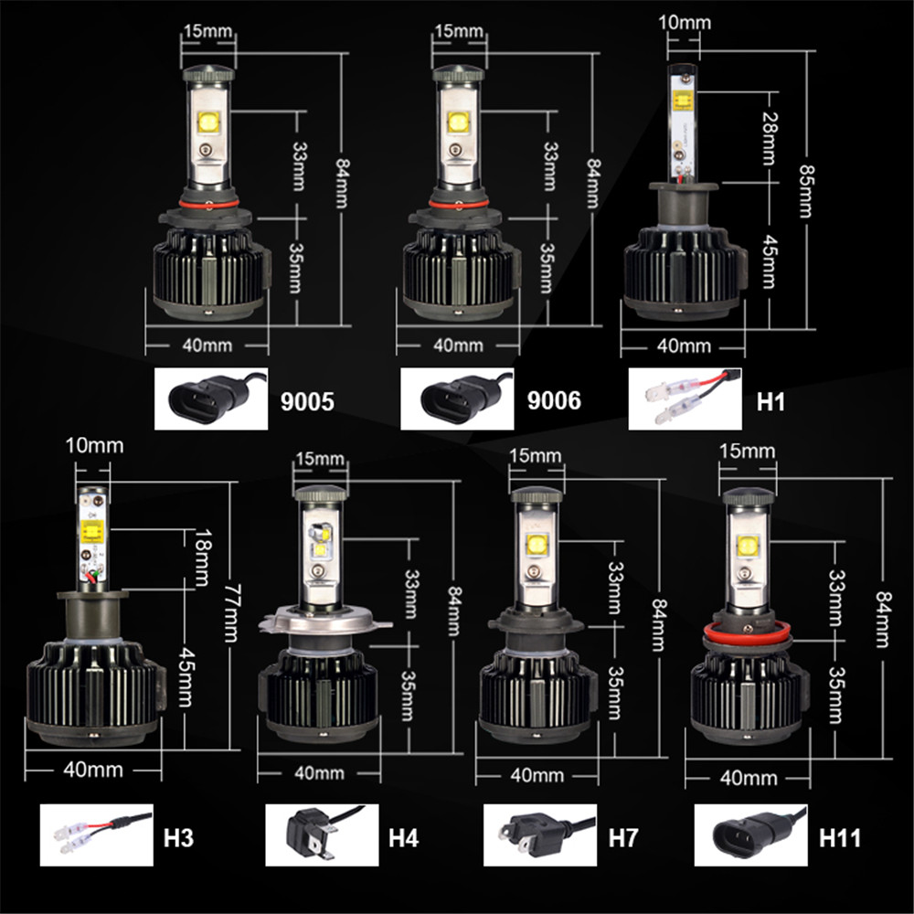 AKAS-V16-LED-Car-Headlights-Bulbs-60W-6000LM-H1-H3-H4-H7-H11H8H9-9005-9006-6000K-White-1324229