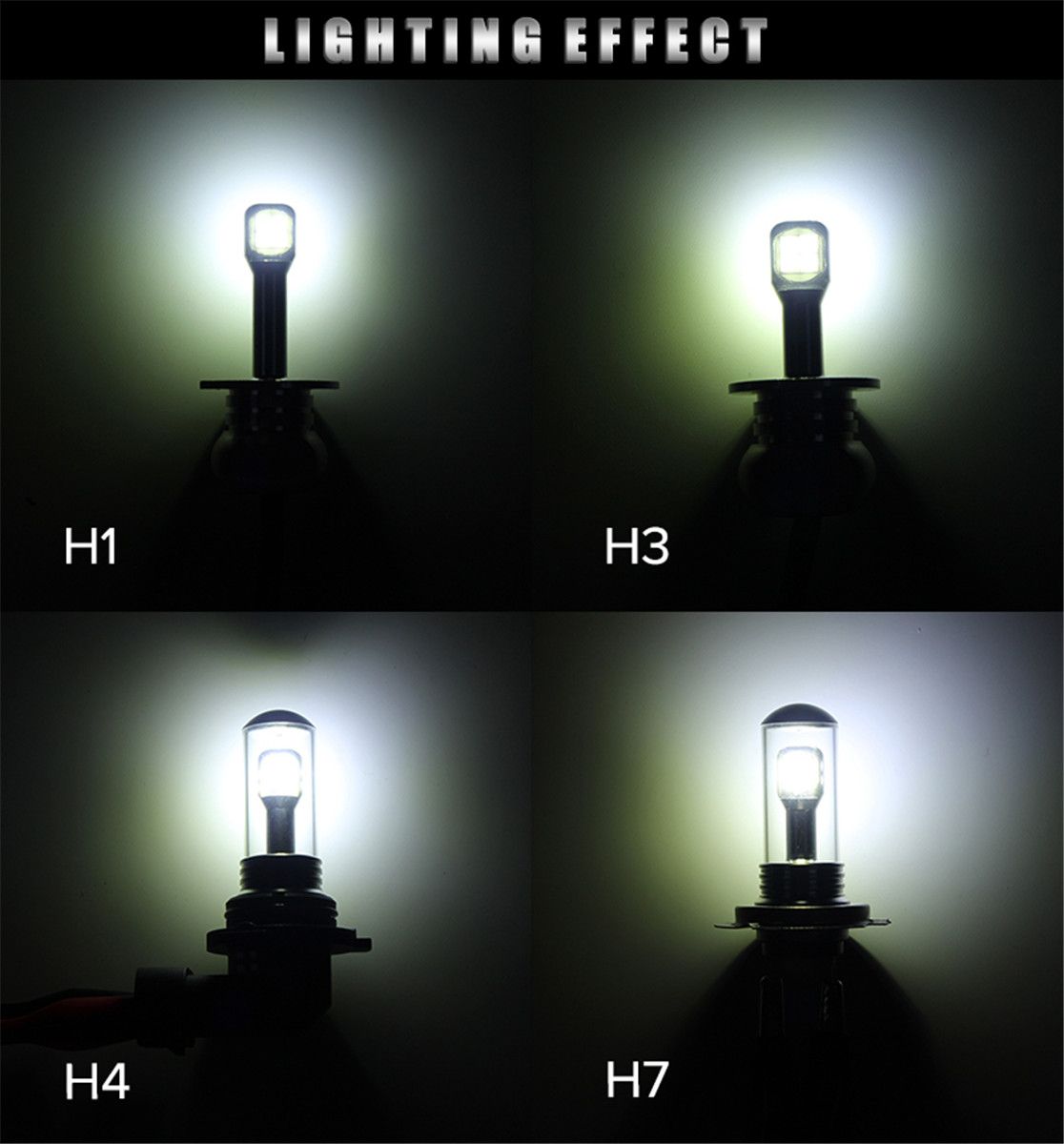 Autoleader-80W-1500LM-LED-Car-Headlights-Fog-Lamps-H1-H3-H4-H7-H11-H16-9005-9006-6000K-1148009