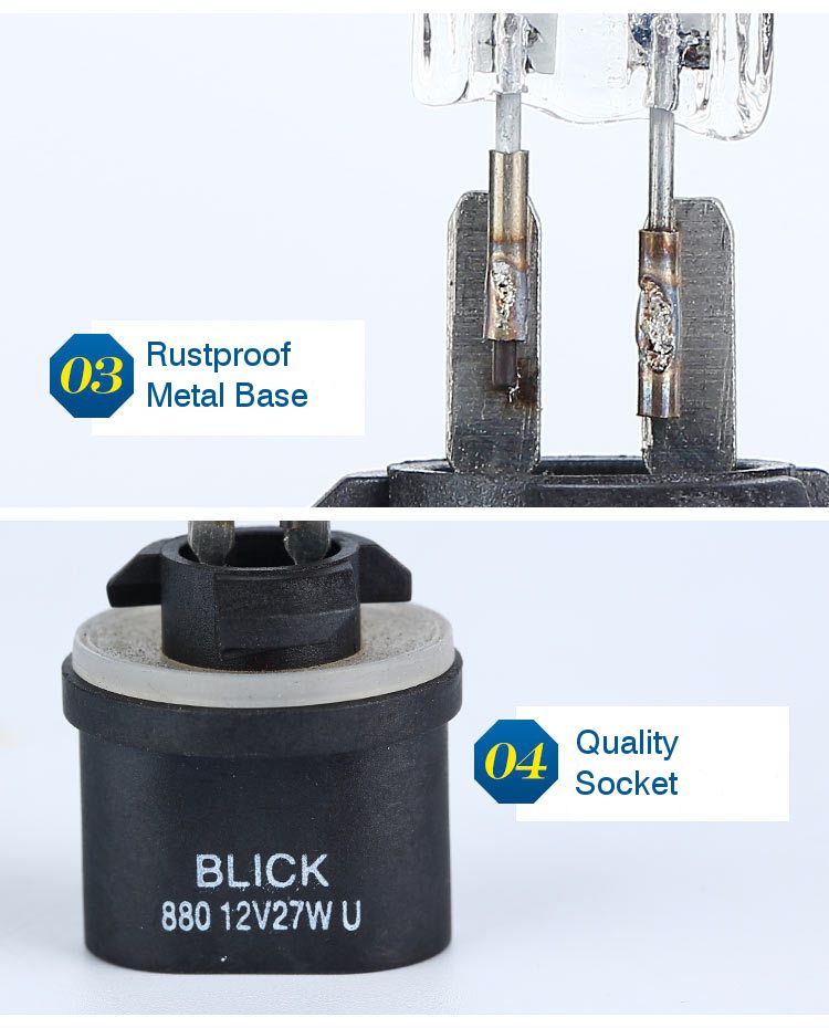 BLICK-880-12V-27W-PGJ13-Car-Front-Headlight-Halogen-Tungsten-Quartz-Glass-Standard-Type-Lamp-Bulb-1177334
