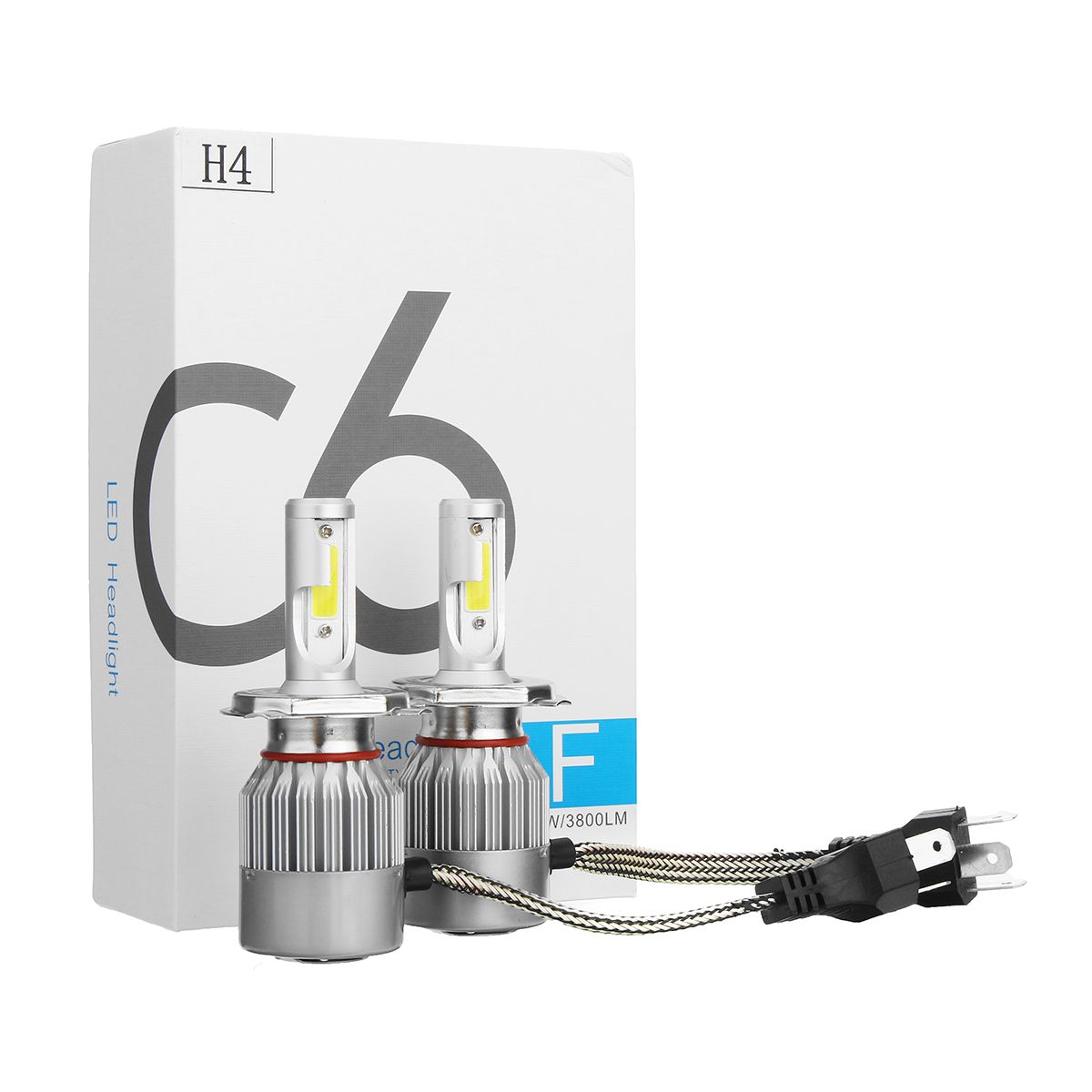 C6-COB-LED-Headlights-Bulb-Fog-Lamp-H1-H3-H4-H7-H8H9H11-90059006-72W-7600LM-6000K-White-2PCS-For-Car-1291726