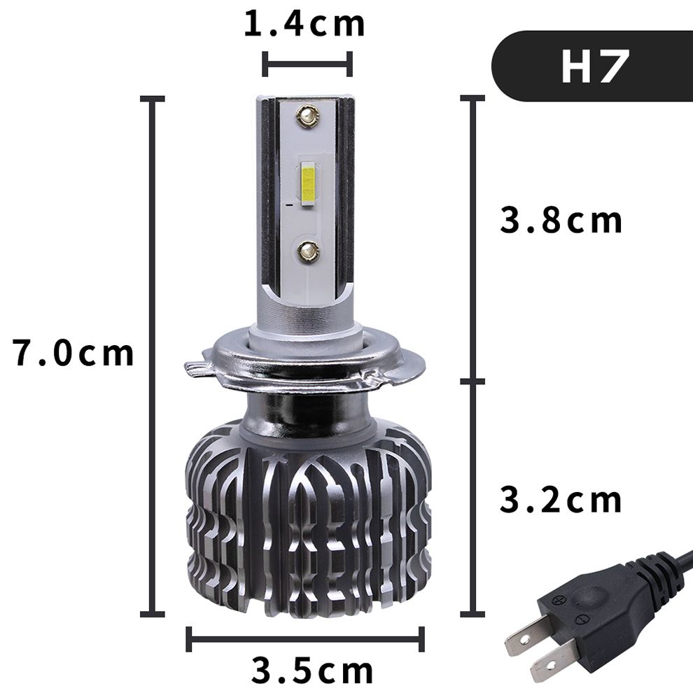 CNSUNNYLIGHT-K1-CSP-LED-Car-Headlights-Fanless-Bulbs-H1-H4-H7-H8H9H11-9005-9006-50W-8000LM-6000K-Whi-1624815