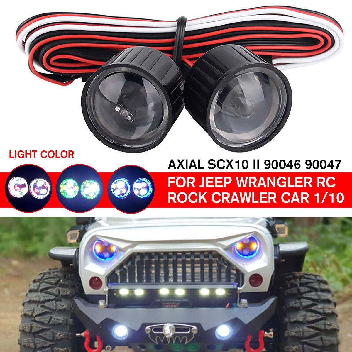 Car-LED-Headlights-for-Jeep-Wrangler-Axial-SCX10-90046-90047-110-RC-Rock-Crawler-1624580