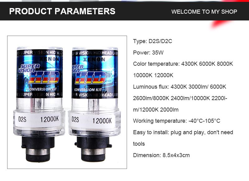 D2S-D2C-Car-HID-Xenon-Headlights-Lamp-Bulb-35W-4300-12000K-2PCS-955823