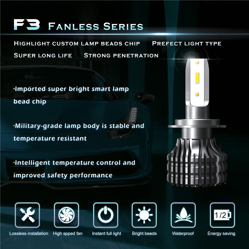 F3-Car-LED-Headlights-Bulbs-120-Degree-Lighting-6000K-12V-3000LM-Waterproof-9005-9006-H1-H11-H7-2Pcs-1610728