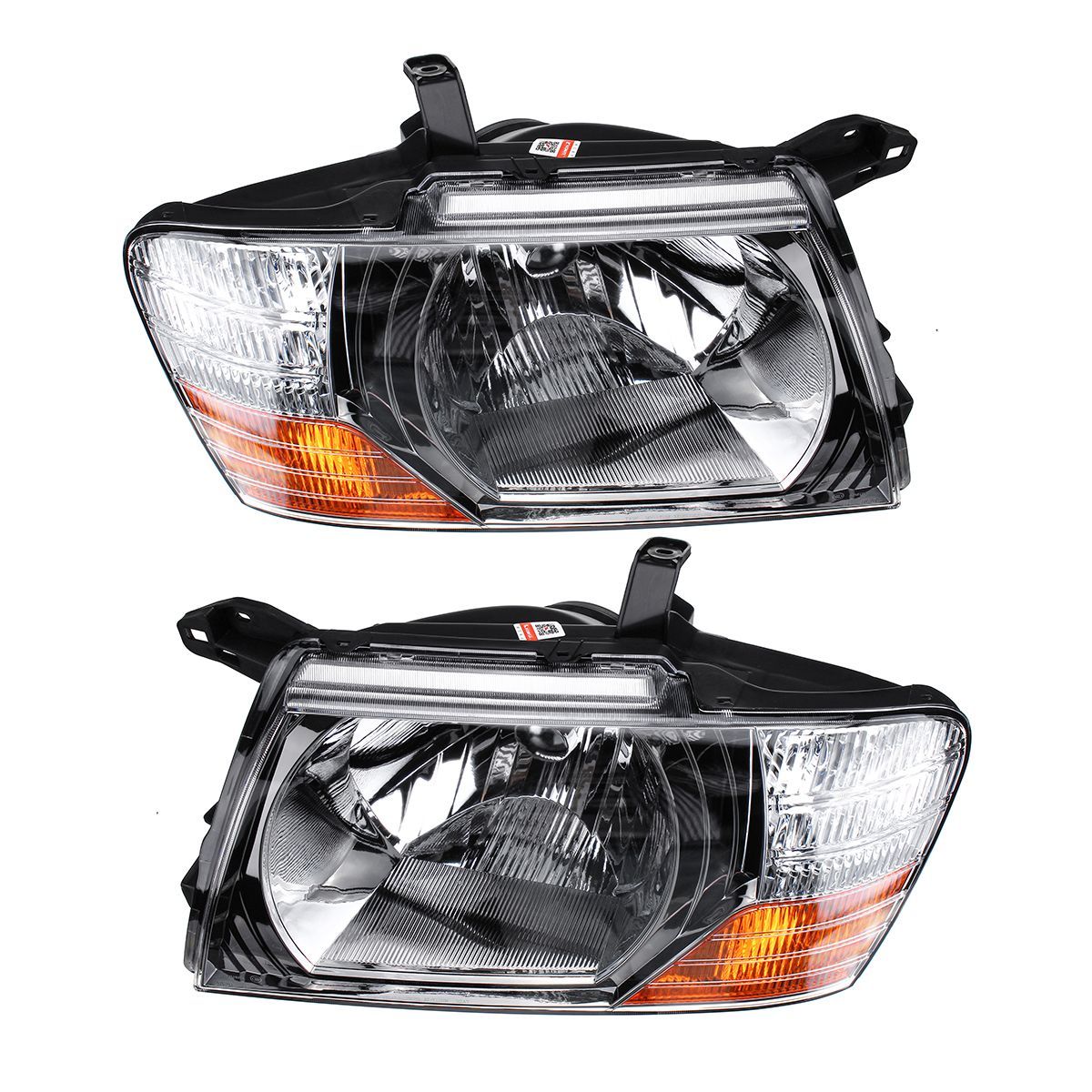 Front-Headlights-Head-Lamps-LED-Lights-LR-Pair-For-Mitsubishi-Pajero-Montero-2000-2006-Grey-1559067