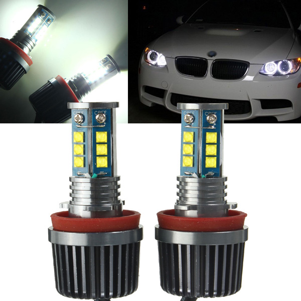 H8-30W-2200Lm-7000K-LED-Halo-Angel-Eye-Light-Bulb-HID-Xenon-White-For-BMW-986980
