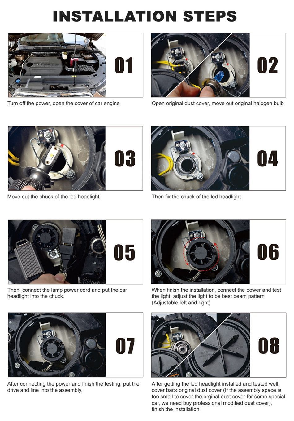 Infitary-F2-Car-COB-LED-Headlights-Bulbs-Fog-Lamp-H1-H3-H4-H7-H11-9005-9006-12V-24V-72W-8000LM-6500K-1476902