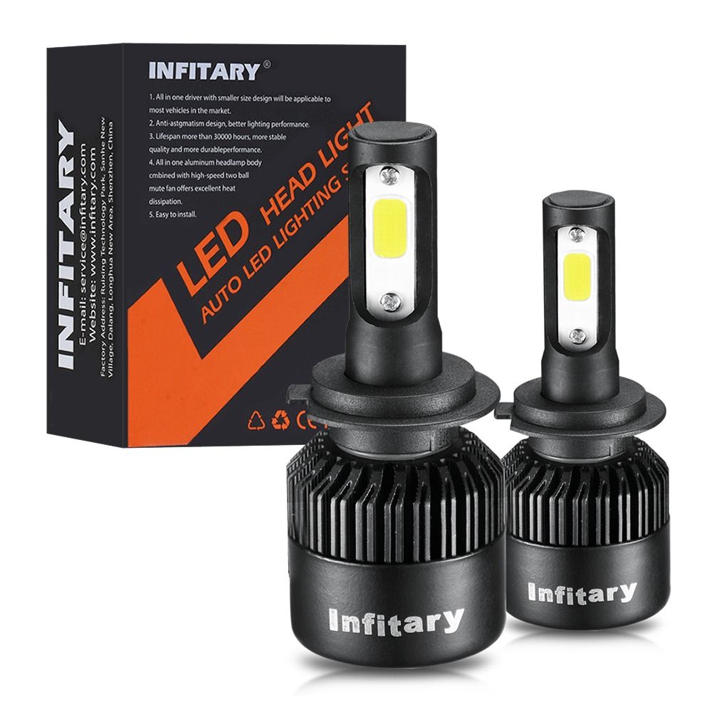 Infitary-S2-Car-COB-LED-Headlights-Bulbs-Fog-Lamp-H1-H3-H4-H7-H11-9005-9006-12V-24V-72W-8000LM-6500K-1476967