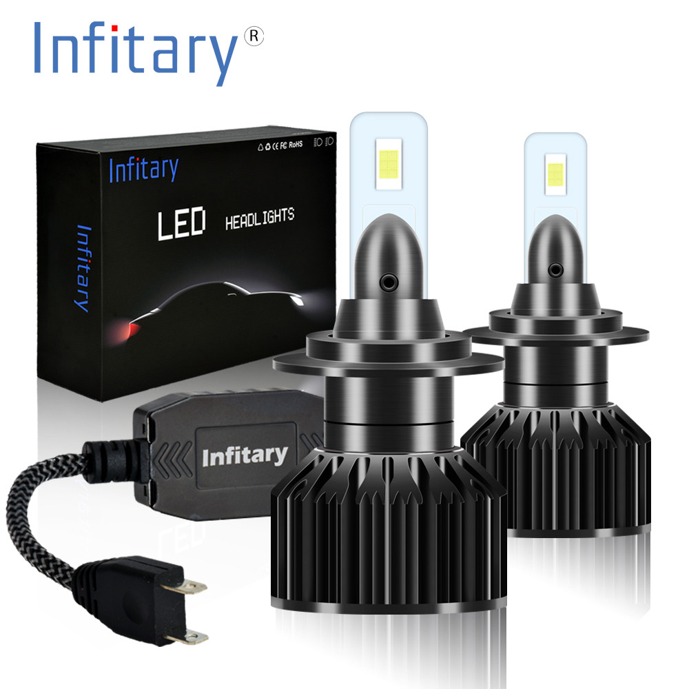 Infitary-V2-Car-CSP-LED-Headlights-H1-H3-H4-H7-H11-9005-9006-Fog-Light-72W-12000LM-6500K-White-Super-1735499