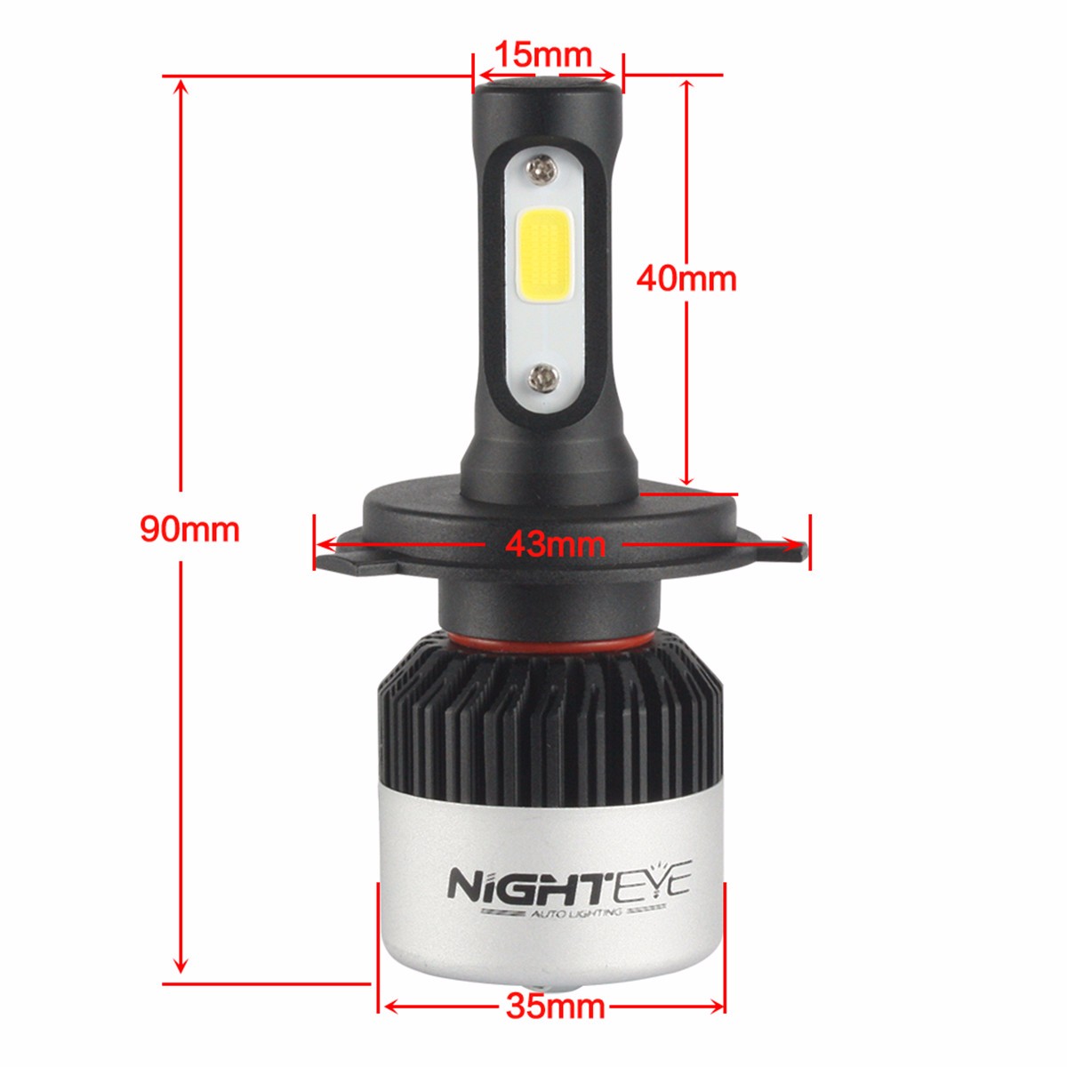 NightEye-2PCS-S2-COB-LED-Car-Headlights-Bulbs-Fog-Light-H4-72W-9000LM-6500K-White-1767273