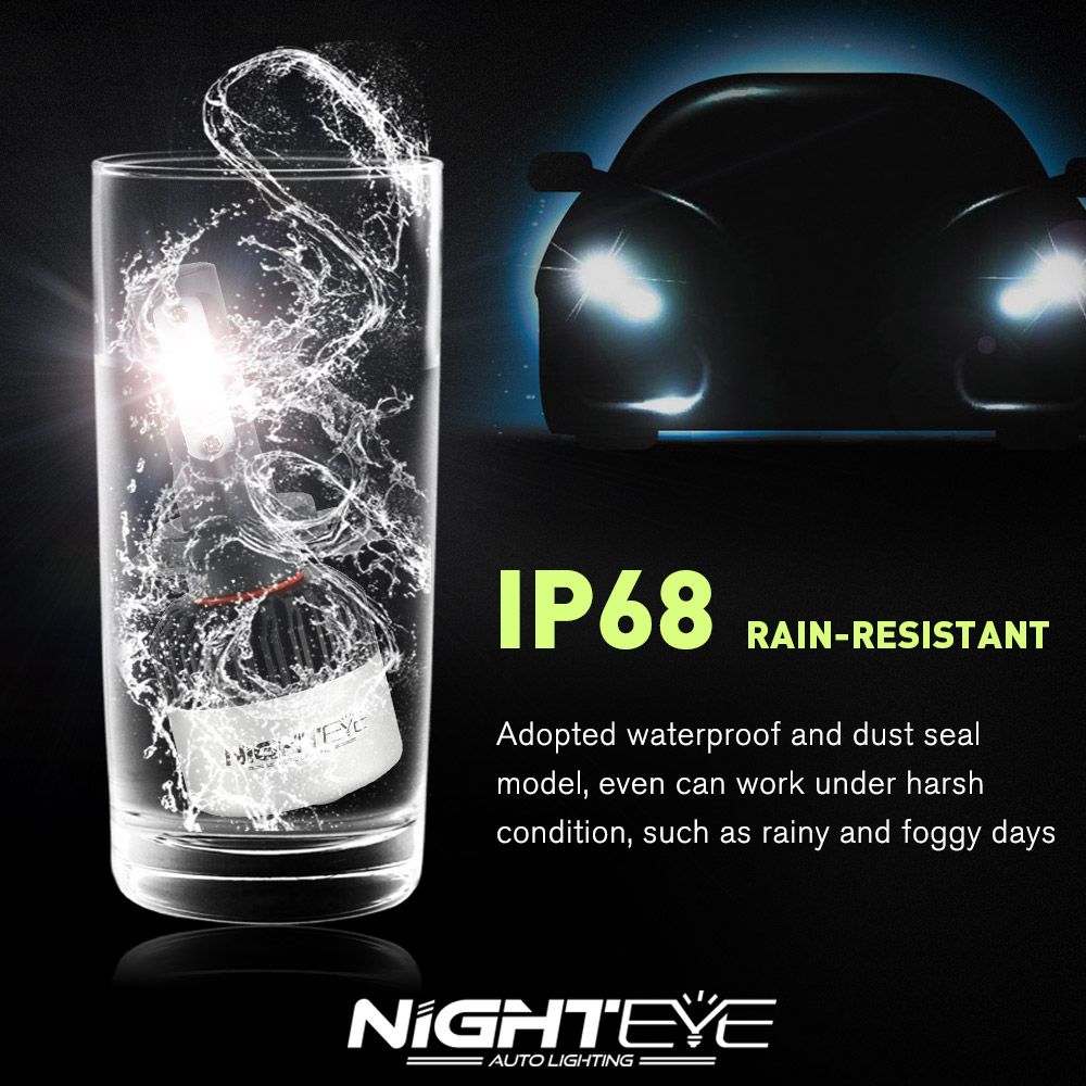 NightEye-2PCS-S2-COB-LED-Car-Headlights-Bulbs-Fog-Light-H7-72W-9000LM-6500K-White-1767271