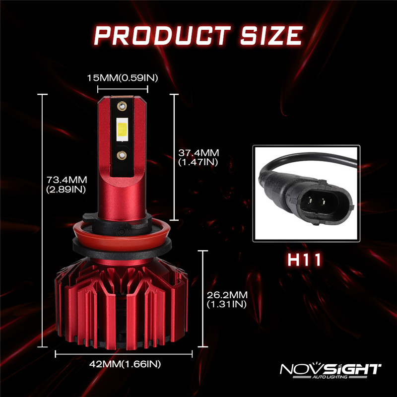Novsight-N11-Car-LED-Headlights-Fog-Light-Bulbs-60W-10000LM-6000K-H4-H7-H11-Waterproof-2Pcs-1637486