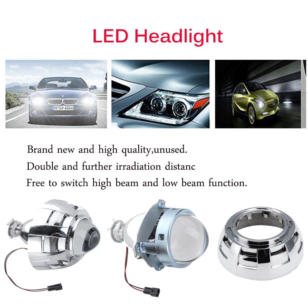 Pair-3Inch-HID-Bi-Xenon-Projector-Lens-Headlights-Shroud-H1-H4-H7-Car-Headlight-Retrofit-1298797