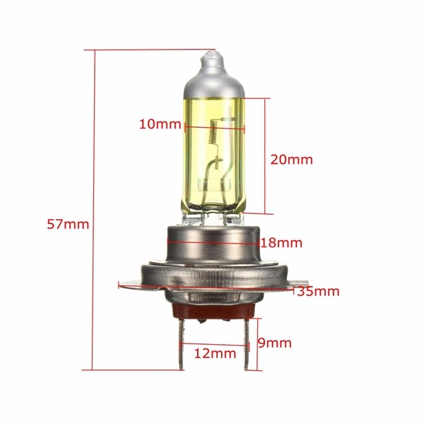 Pair-55W-12V-H7-Amber-Xenon-Headlight-High-Beam-Halogen-Light-Lamp-Bulbs-1107762