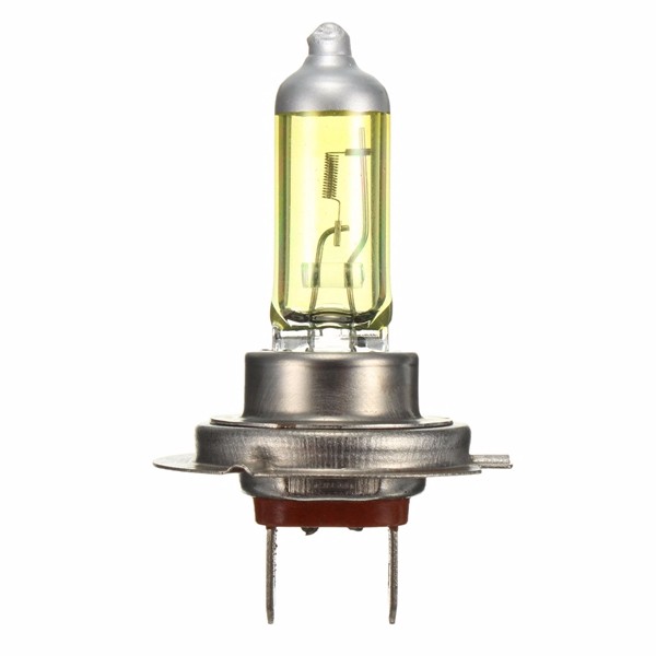 Pair-55W-12V-H7-Amber-Xenon-Headlight-High-Beam-Halogen-Light-Lamp-Bulbs-1107762