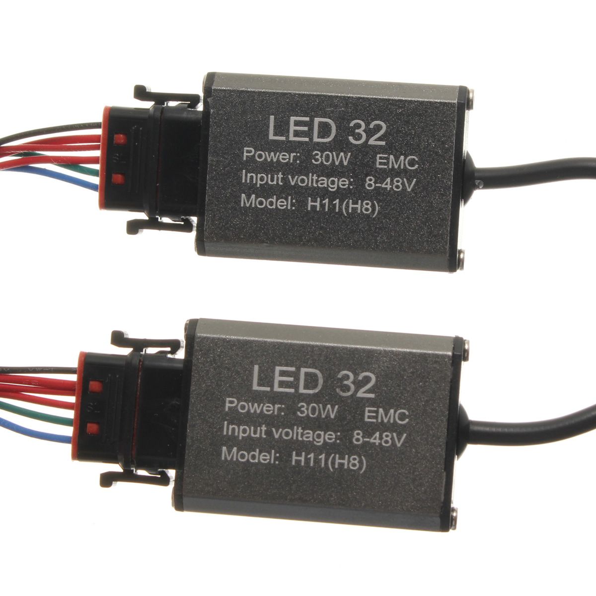 Pair-60W-Turbo-LED-Headlight-Lamp-H11-H9-H8-7200LM-6000K-with-Wire-1014681