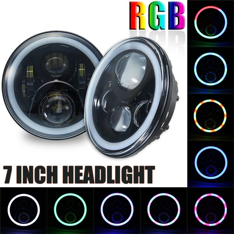 Pair-7-Inch-19-RGB-LED-Car-Headlights-IP67-Built-in-Lamp-Automatic-Change-Halo-Angel-Eyes-for-the-Je-1538287