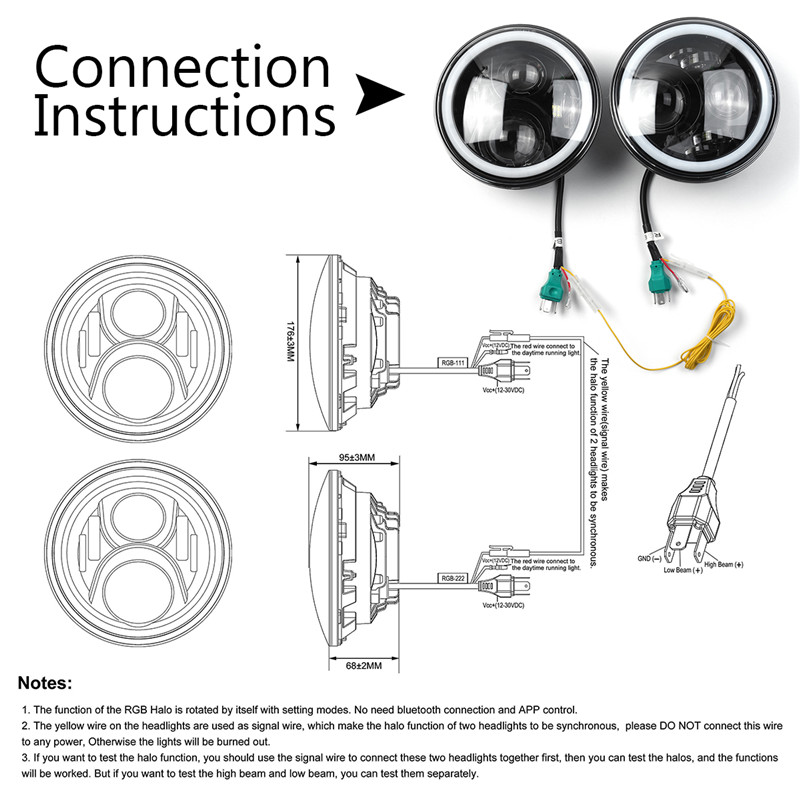 Pair-7-Inch-19-RGB-LED-Car-Headlights-IP67-Built-in-Lamp-Automatic-Change-Halo-Angel-Eyes-for-the-Je-1538287