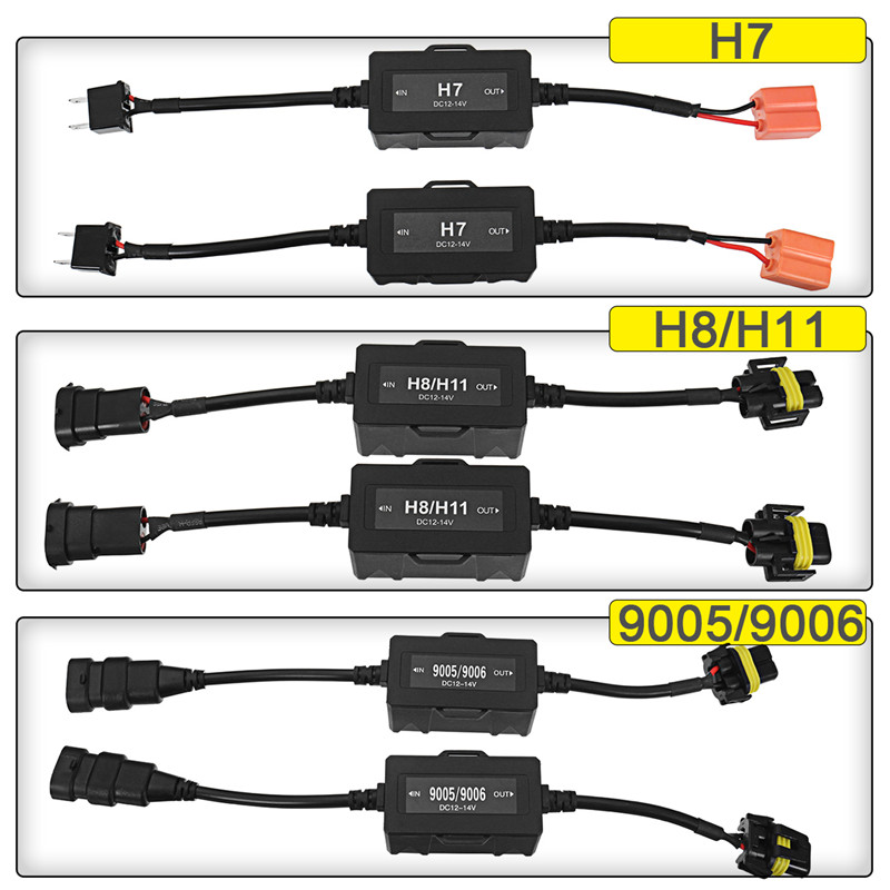 Pair-90059006-H8H11-H7-LED-HID-Car-Headlight-Decoder-Error-Free-Anti-Flicker-Load-Resistor-1276664