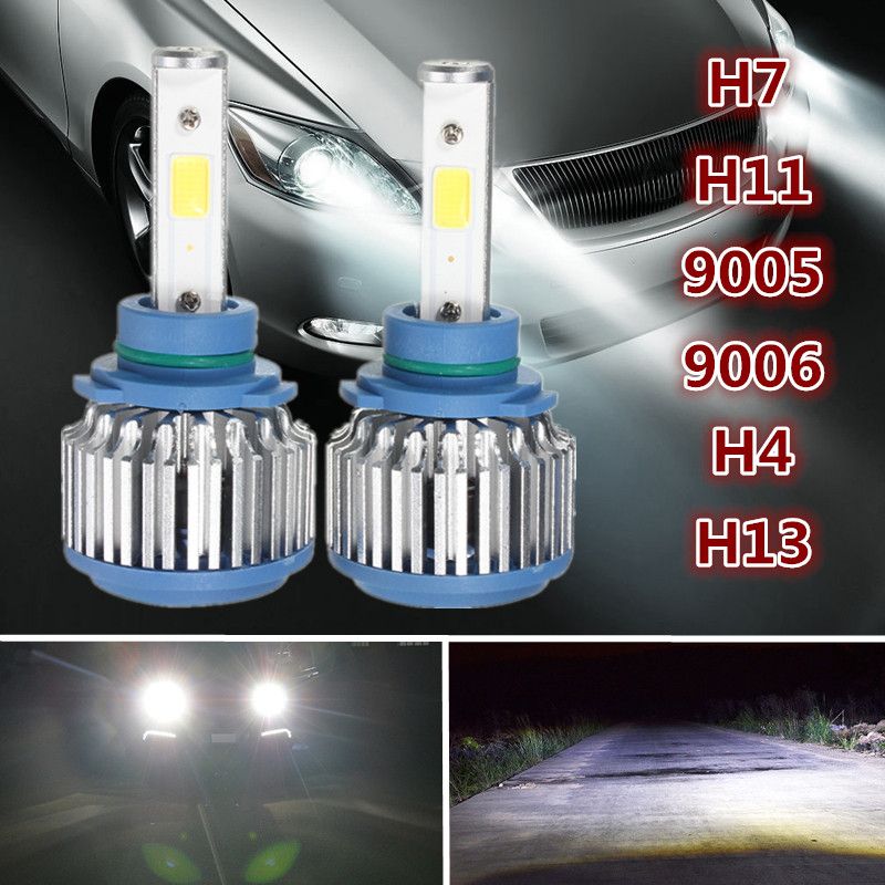 Pair-High-Power-48W-H4-H7-H11-H13-9005-9006-LED-Headlight-Kit-Car-White-Beam-Light-1037893