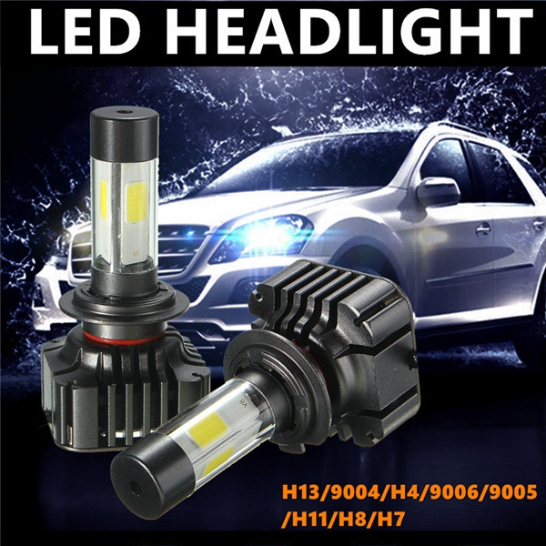 Pair-V8-40W-4800LM-6000K-White-Car-COB-LED-Headlights-H4-H7-H8H11-H13-9004-9005-9006-1104849