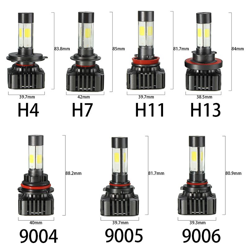 Pair-V8-40W-4800LM-6000K-White-Car-COB-LED-Headlights-H4-H7-H8H11-H13-9004-9005-9006-1104849