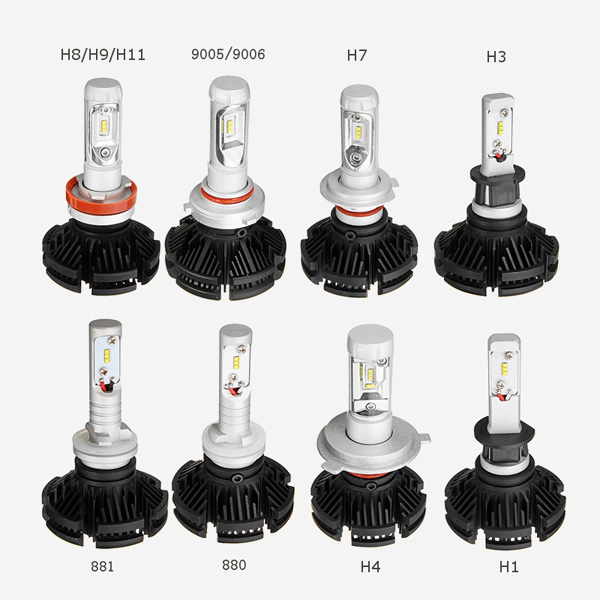 Pair-X3-Car-LED-Headlights-Bulbs-H1-H3-H4-H7-H8911-90059006-880-881-DIY-Color-Temp-50W-6000LM-1239389